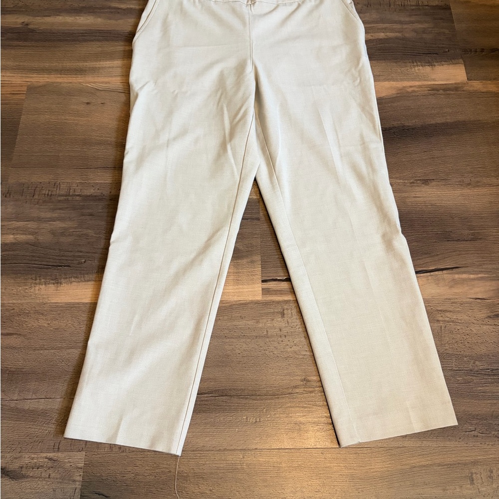 Womens Rachel Zoe Straight Leg Pants in Light Beige Size 8